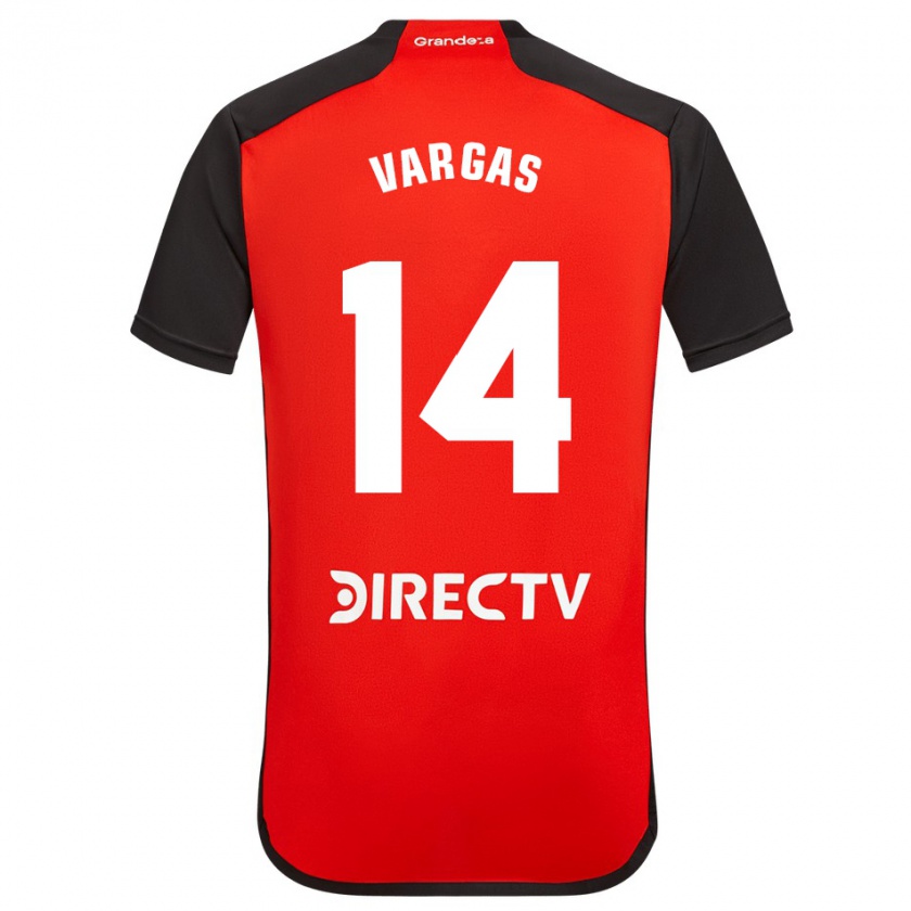Kandiny Hombre Camiseta Agustina Vargas #14 Rojo 2ª Equipación 2023/24 La Camisa Chile