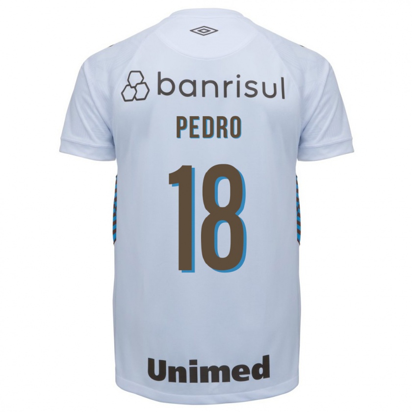 Kandiny Hombre Camiseta João Pedro #18 Blanco 2ª Equipación 2023/24 La Camisa Chile