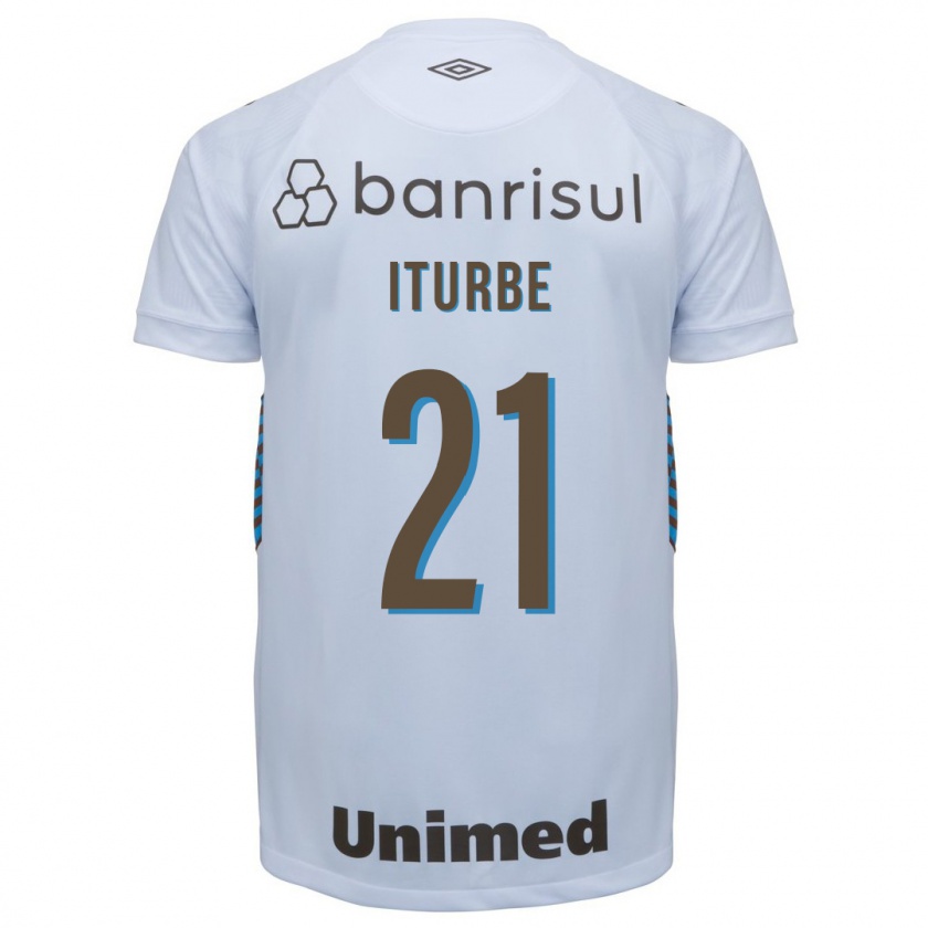 Kandiny Hombre Camiseta Juan Iturbe #21 Blanco 2ª Equipación 2023/24 La Camisa Chile