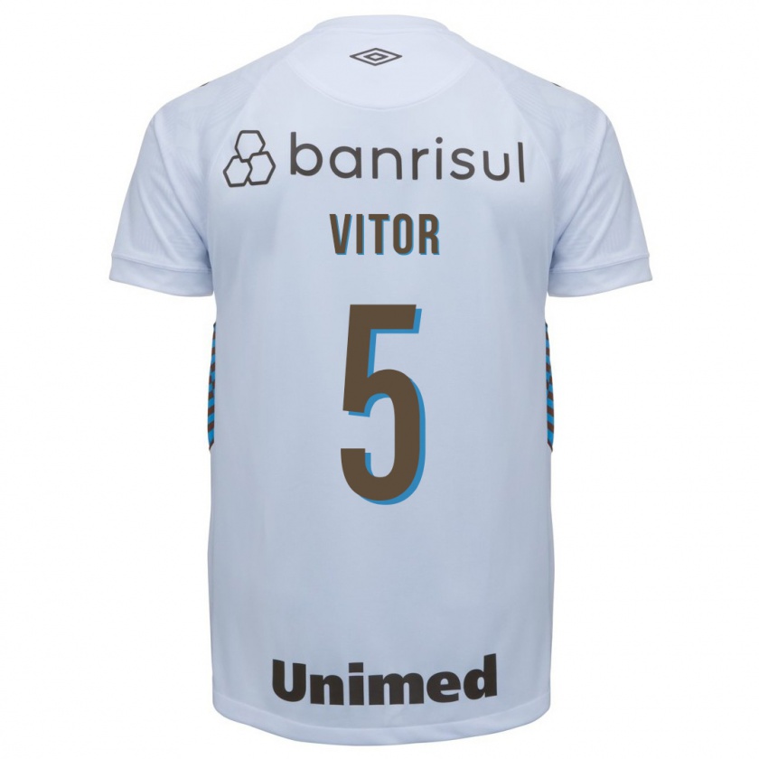 Kandiny Hombre Camiseta João Vitor #5 Blanco 2ª Equipación 2023/24 La Camisa Chile