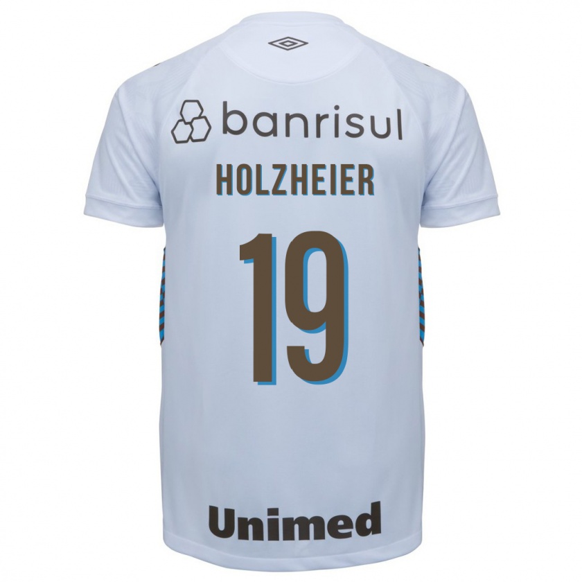Kandiny Hombre Camiseta Agostina Holzheier #19 Blanco 2ª Equipación 2023/24 La Camisa Chile