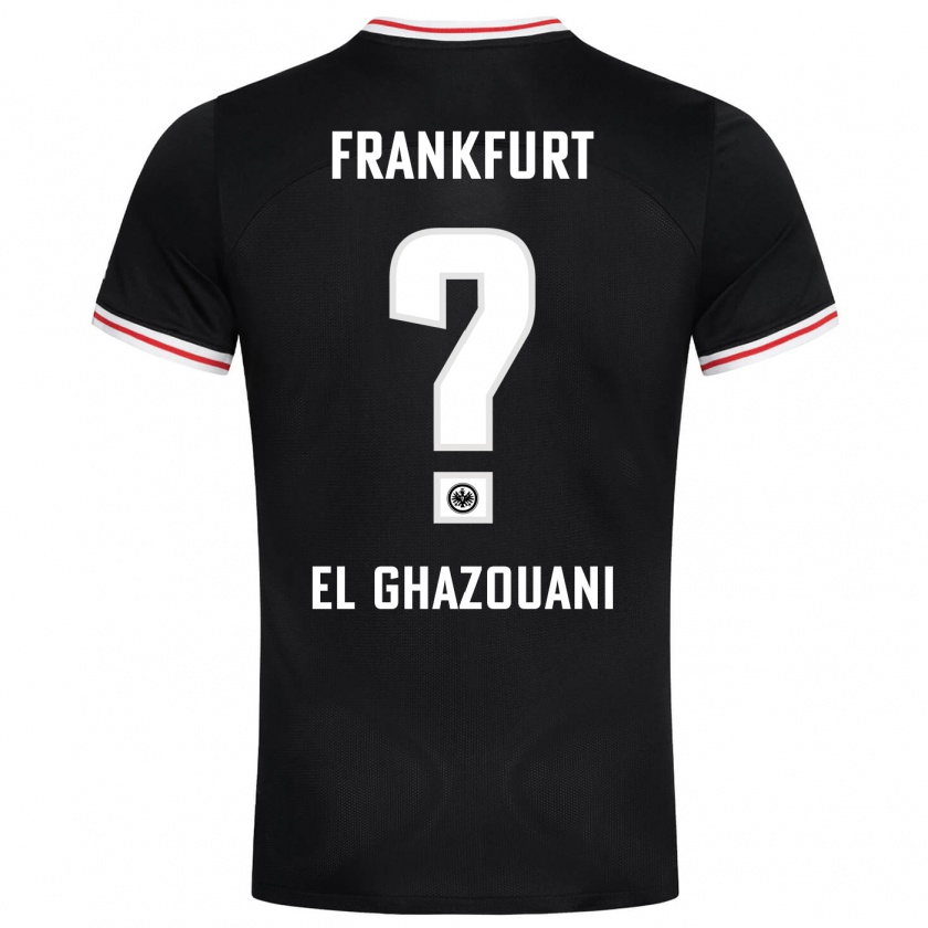 Kandiny Hombre Camiseta Mohamed El Ghazouani #0 Negro 2ª Equipación 2023/24 La Camisa Chile