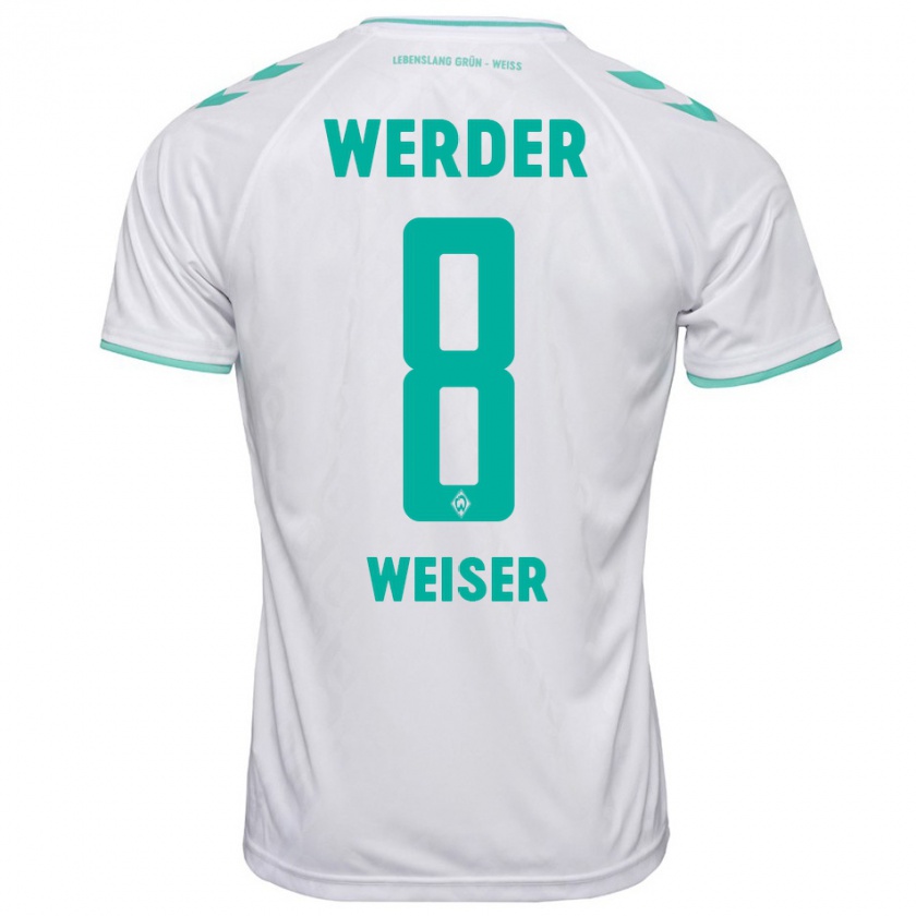 Kandiny Hombre Camiseta Mitchell Weiser #8 Blanco 2ª Equipación 2023/24 La Camisa Chile