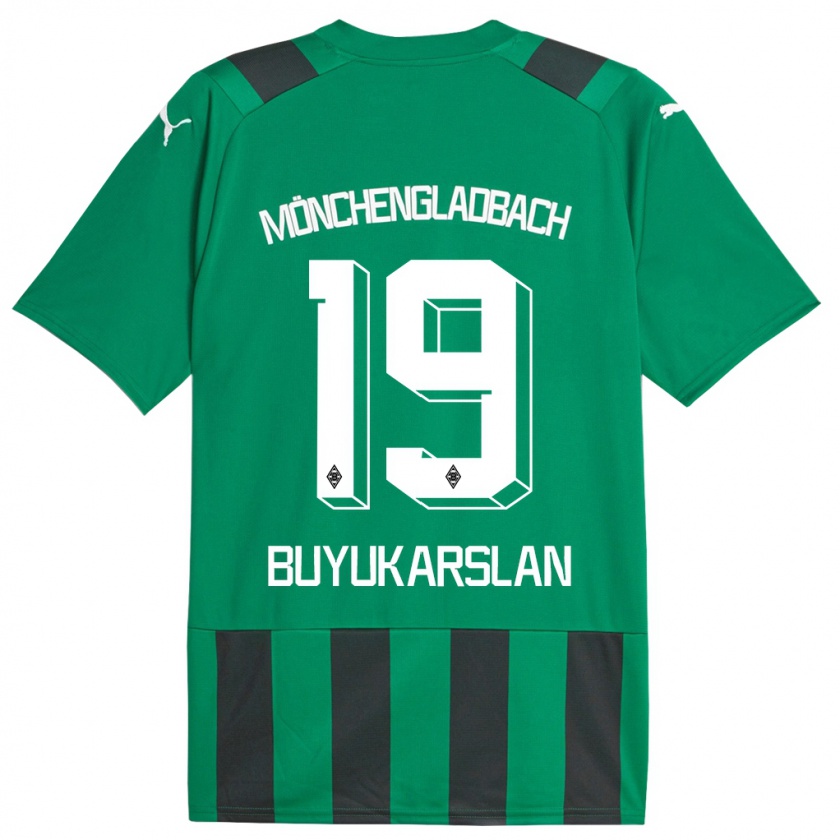 Kandiny Hombre Camiseta Oguzcan Büyükarslan #19 Verde Negro 2ª Equipación 2023/24 La Camisa Chile