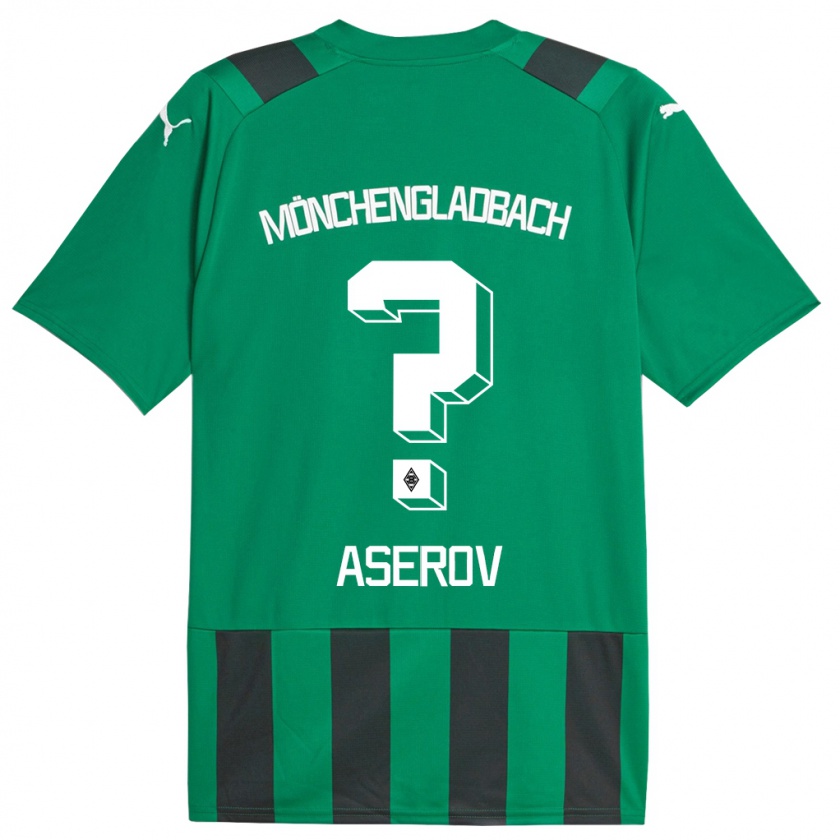 Kandiny Hombre Camiseta Daniel Aserov #0 Verde Negro 2ª Equipación 2023/24 La Camisa Chile