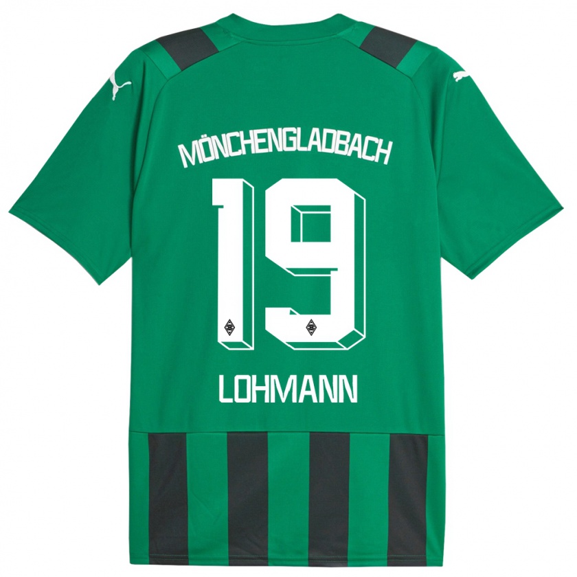 Kandiny Hombre Camiseta Mona Lohmann #19 Verde Negro 2ª Equipación 2023/24 La Camisa Chile