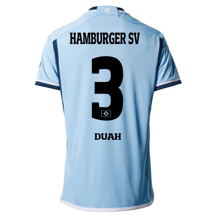 Kandiny Hombre Camiseta Dennis Duah #3 Azul 2ª Equipación 2023/24 La Camisa Chile