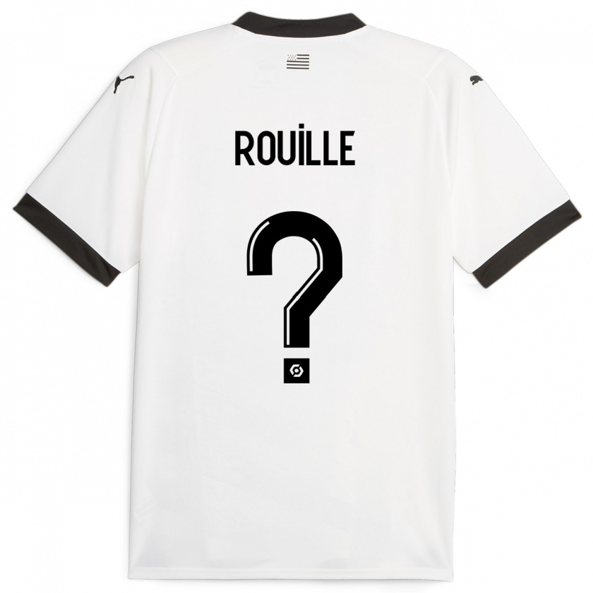Kandiny Hombre Camiseta Léo Rouillé #0 Blanco 2ª Equipación 2023/24 La Camisa Chile
