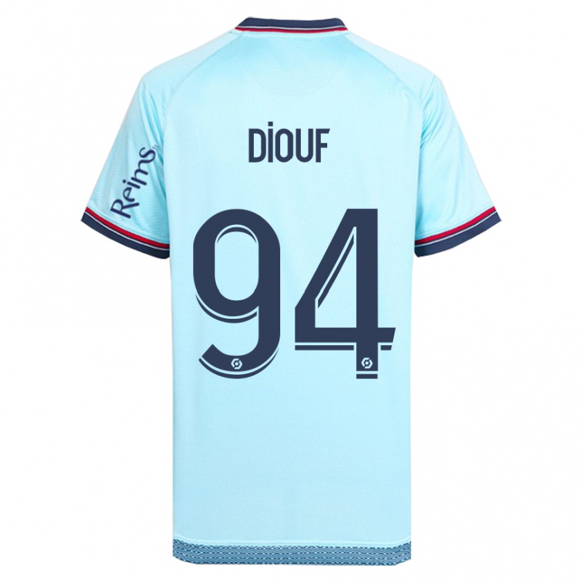 Kandiny Hombre Camiseta Yehvann Diouf #94 Cielo Azul 2ª Equipación 2023/24 La Camisa Chile