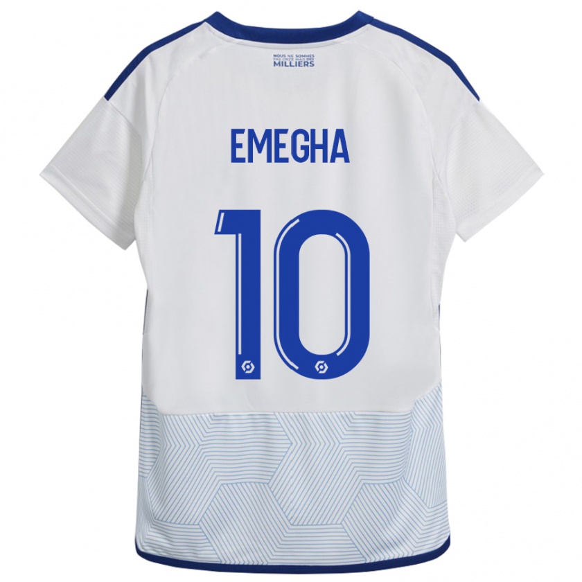 Kandiny Hombre Camiseta Emanuel Emegha #10 Blanco 2ª Equipación 2023/24 La Camisa Chile