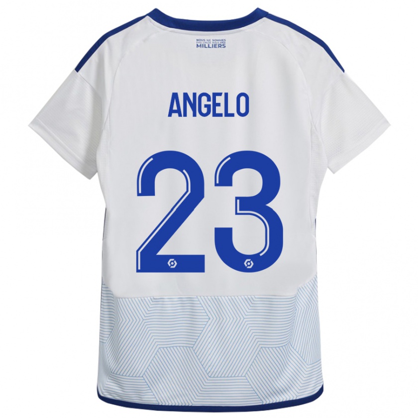 Kandiny Hombre Camiseta Ângelo #23 Blanco 2ª Equipación 2023/24 La Camisa Chile