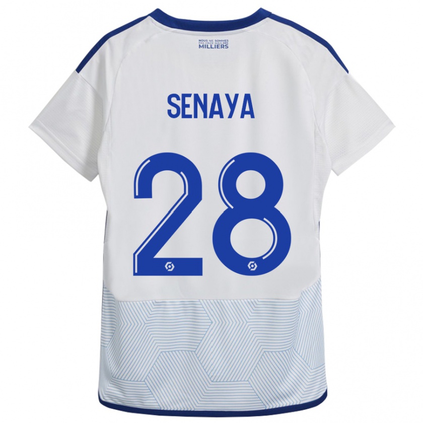 Kandiny Hombre Camiseta Marvin Senaya #28 Blanco 2ª Equipación 2023/24 La Camisa Chile