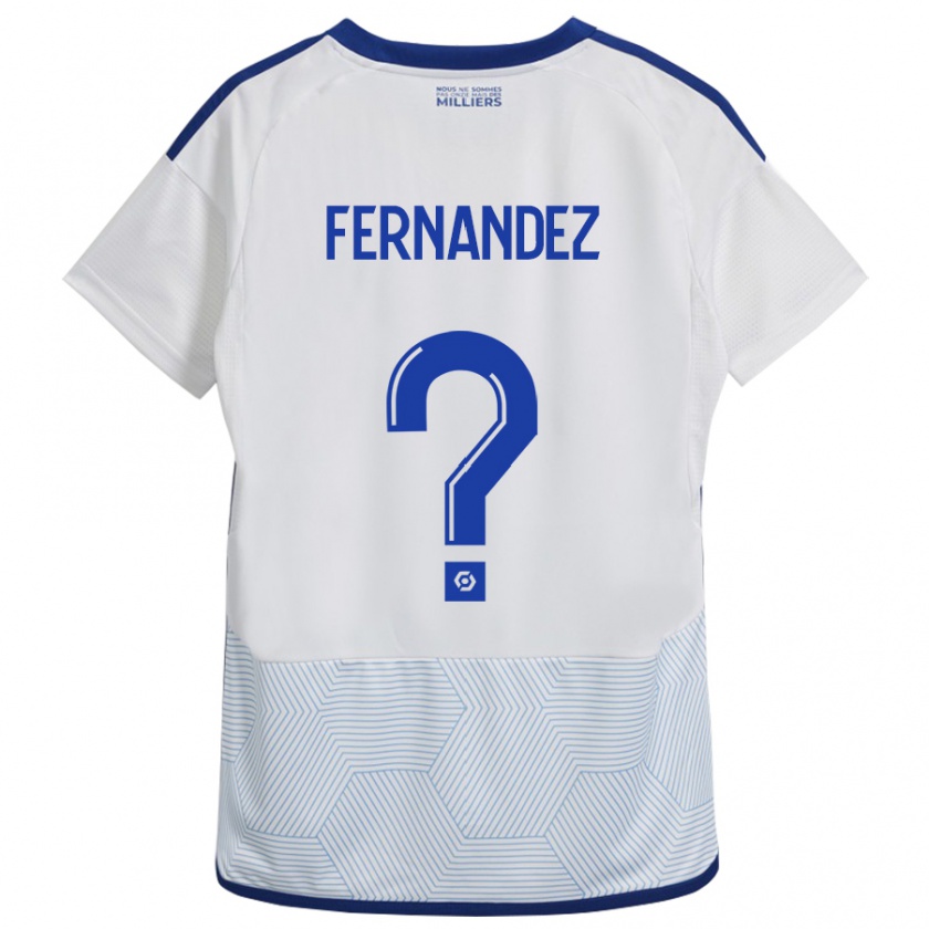 Kandiny Hombre Camiseta Elies Araar Fernandez #0 Blanco 2ª Equipación 2023/24 La Camisa Chile