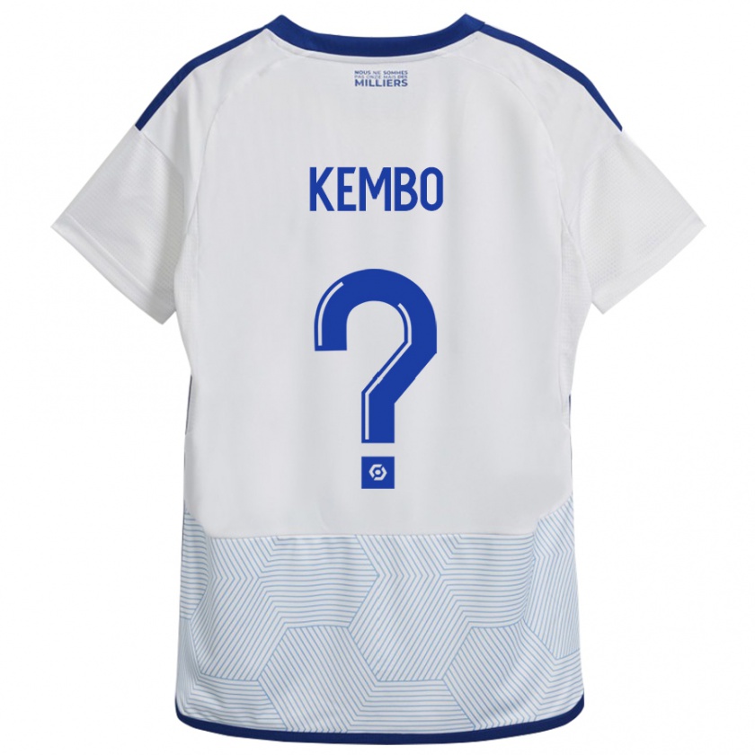 Kandiny Hombre Camiseta Driss Kembo #0 Blanco 2ª Equipación 2023/24 La Camisa Chile