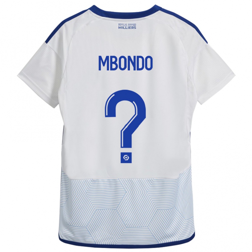 Kandiny Hombre Camiseta Fredy André Mbondo #0 Blanco 2ª Equipación 2023/24 La Camisa Chile