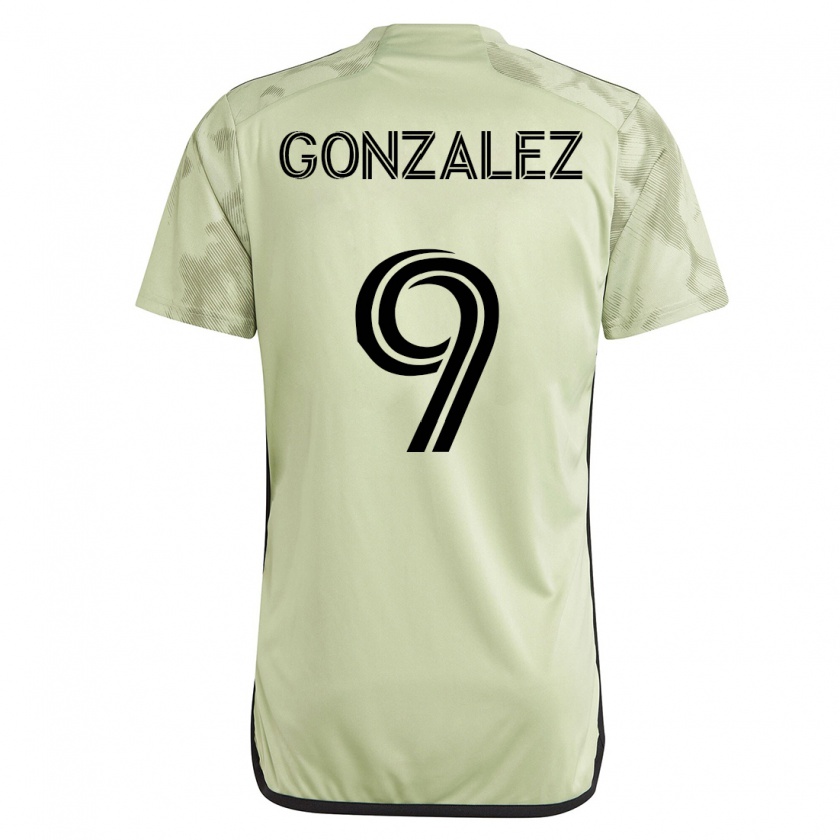 Kandiny Hombre Camiseta Mario González #9 Verde 2ª Equipación 2023/24 La Camisa Chile