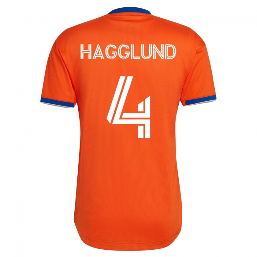 Kandiny Hombre Camiseta Nick Hagglund #4 Blanco 2ª Equipación 2023/24 La Camisa Chile