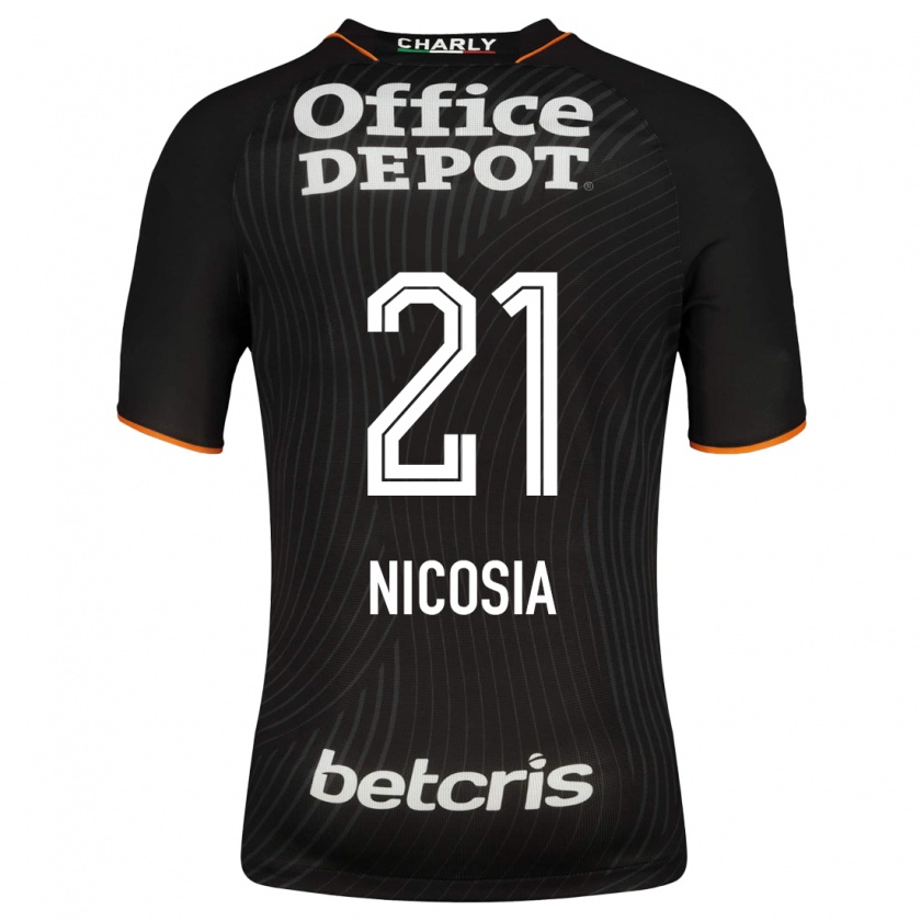 Kandiny Hombre Camiseta Nina Nicosia #21 Negro 2ª Equipación 2023/24 La Camisa Chile