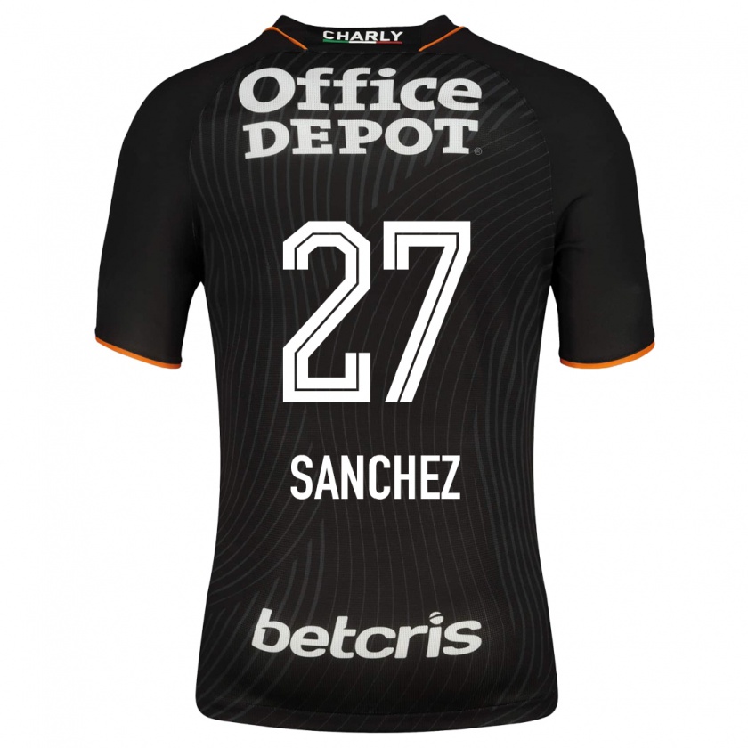Kandiny Hombre Camiseta Ella Sanchez #27 Negro 2ª Equipación 2023/24 La Camisa Chile