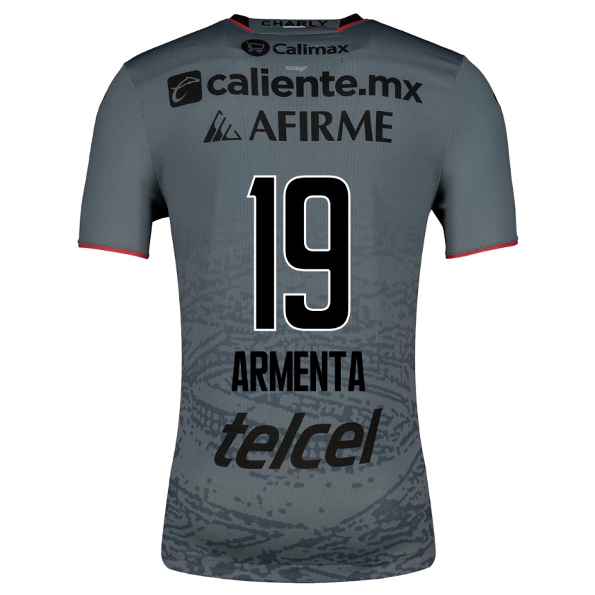 Kandiny Hombre Camiseta Eduardo Armenta #19 Gris 2ª Equipación 2023/24 La Camisa Chile