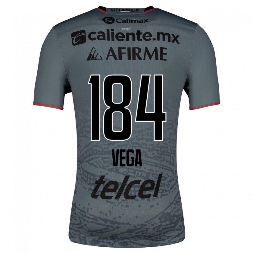 Kandiny Hombre Camiseta Daniel Vega #184 Gris 2ª Equipación 2023/24 La Camisa Chile