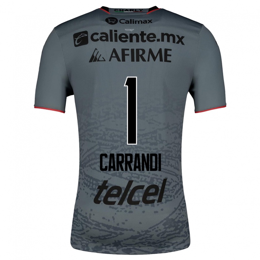 Kandiny Hombre Camiseta Daniela Carrandi #1 Gris 2ª Equipación 2023/24 La Camisa Chile