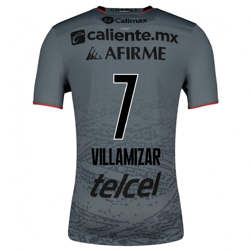 Kandiny Hombre Camiseta Paola Villamizar #7 Gris 2ª Equipación 2023/24 La Camisa Chile