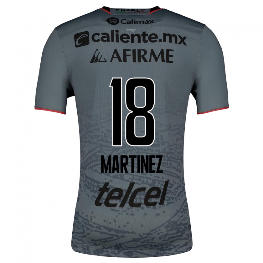 Kandiny Hombre Camiseta Natividad Martínez #18 Gris 2ª Equipación 2023/24 La Camisa Chile