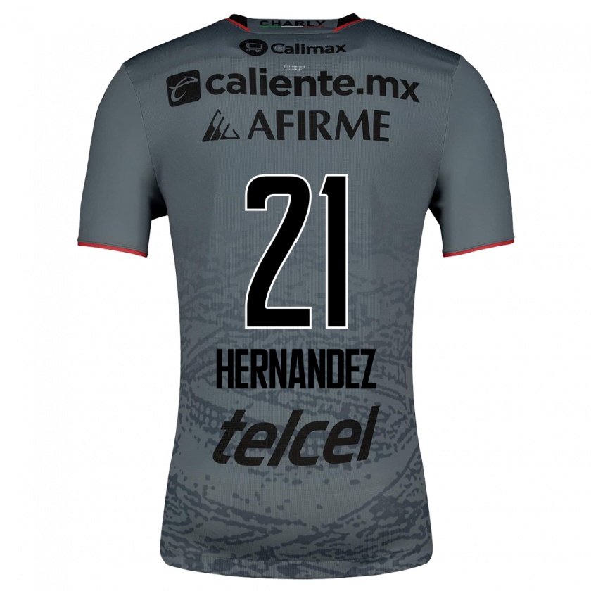 Kandiny Hombre Camiseta Inglis Hernández #21 Gris 2ª Equipación 2023/24 La Camisa Chile