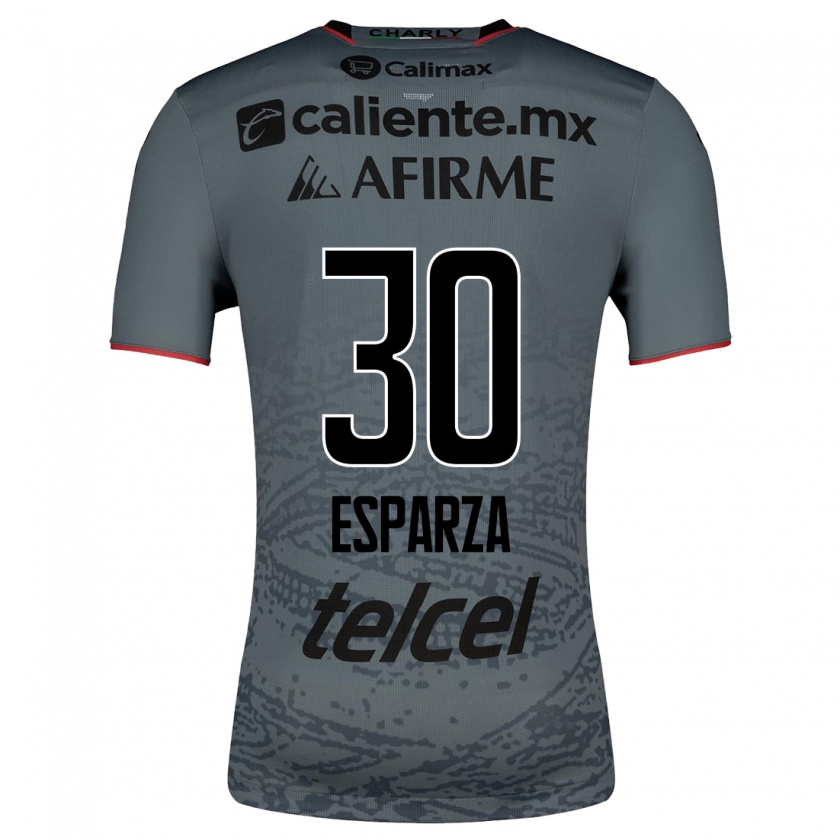 Kandiny Hombre Camiseta Litzy Esparza #30 Gris 2ª Equipación 2023/24 La Camisa Chile