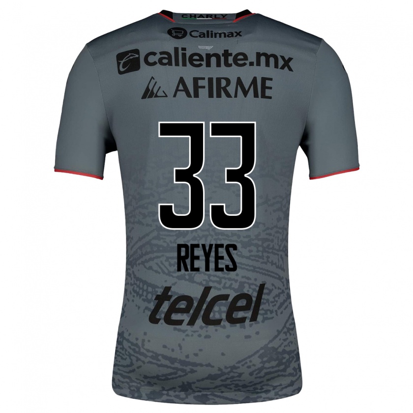 Kandiny Hombre Camiseta Jazmín Reyes #33 Gris 2ª Equipación 2023/24 La Camisa Chile
