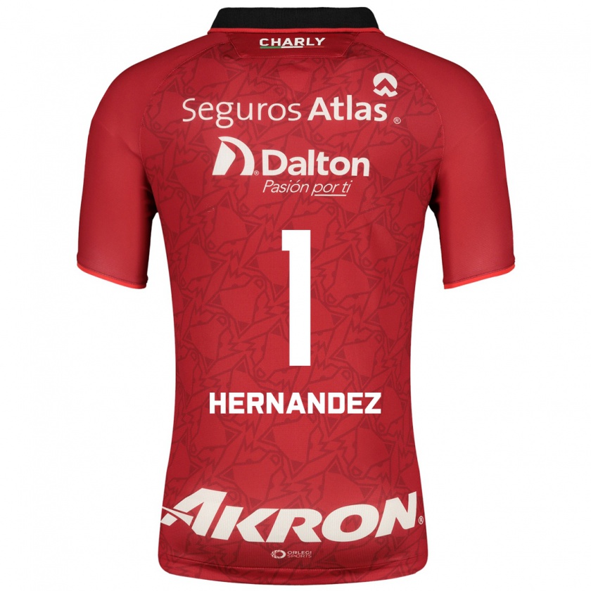 Kandiny Hombre Camiseta José Hernández #1 Rojo 2ª Equipación 2023/24 La Camisa Chile