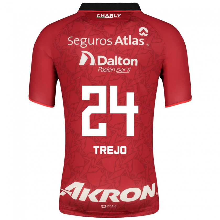 Kandiny Hombre Camiseta Christopher Trejo #24 Rojo 2ª Equipación 2023/24 La Camisa Chile
