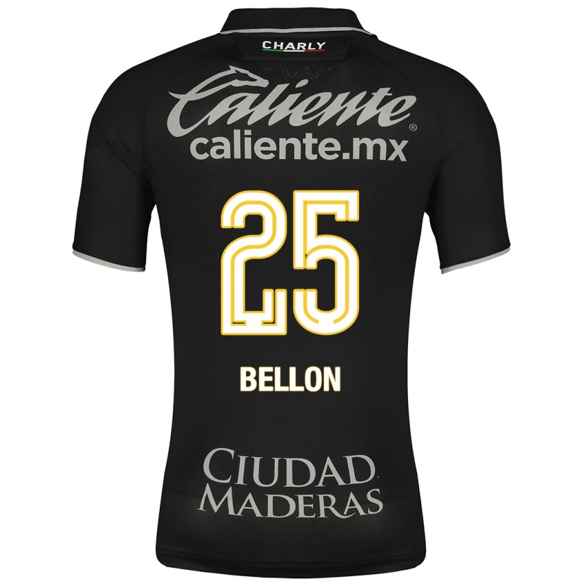 Kandiny Hombre Camiseta Paul Bellón #25 Negro 2ª Equipación 2023/24 La Camisa Chile