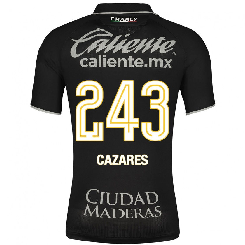 Kandiny Hombre Camiseta Juan Cázares #243 Negro 2ª Equipación 2023/24 La Camisa Chile