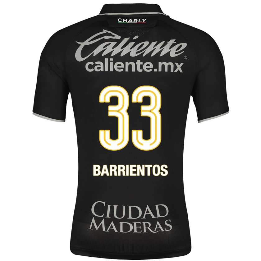Kandiny Hombre Camiseta Yashira Barrientos #33 Negro 2ª Equipación 2023/24 La Camisa Chile
