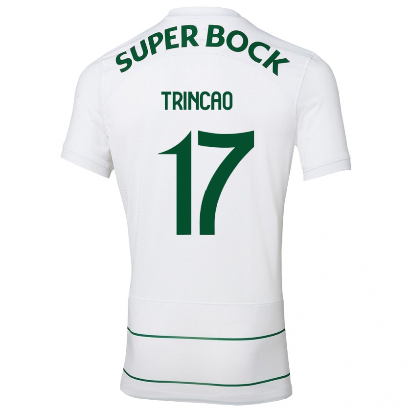 Kandiny Hombre Camiseta Trincão #17 Blanco 2ª Equipación 2023/24 La Camisa Chile