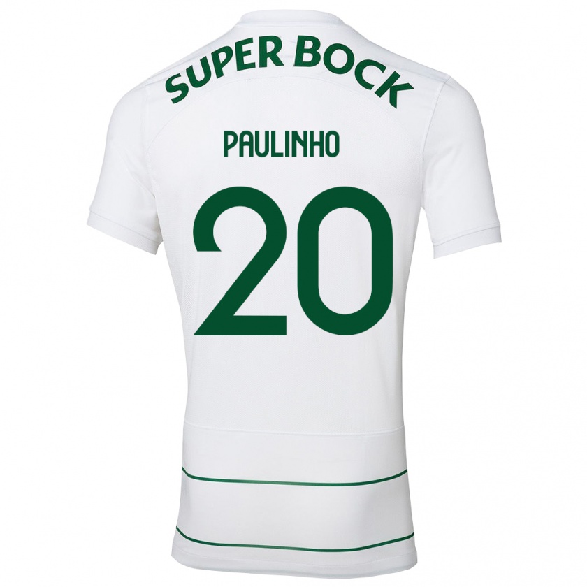 Kandiny Hombre Camiseta Paulinho #20 Blanco 2ª Equipación 2023/24 La Camisa Chile