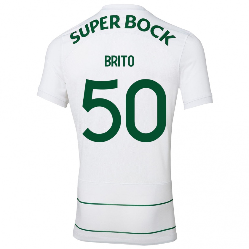 Kandiny Hombre Camiseta Alexandre Brito #50 Blanco 2ª Equipación 2023/24 La Camisa Chile