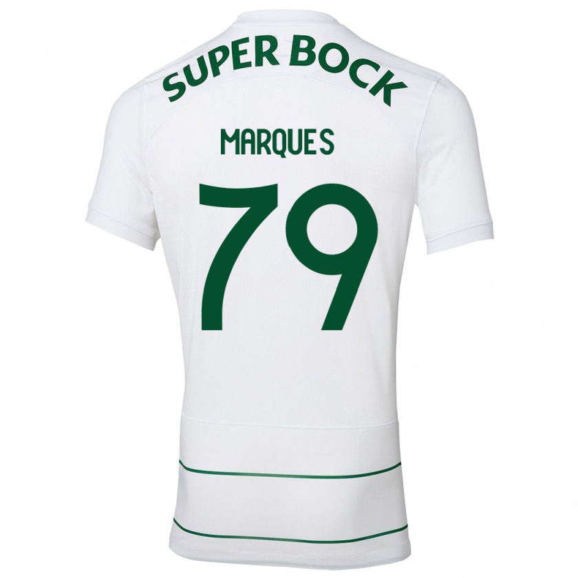 Kandiny Hombre Camiseta Rodrigo Marquês #79 Blanco 2ª Equipación 2023/24 La Camisa Chile
