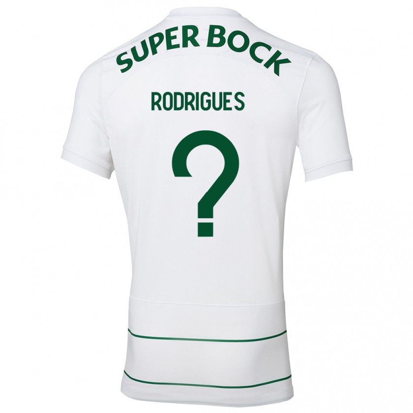 Kandiny Hombre Camiseta João Rodrigues #0 Blanco 2ª Equipación 2023/24 La Camisa Chile