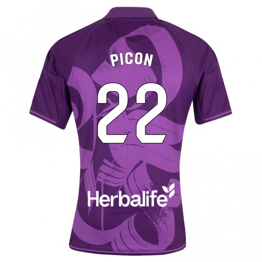 Kandiny Hombre Camiseta Pablo Picón #22 Violeta 2ª Equipación 2023/24 La Camisa Chile