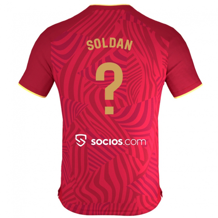 Kandiny Hombre Camiseta Iván Soldán #0 Rojo 2ª Equipación 2023/24 La Camisa Chile