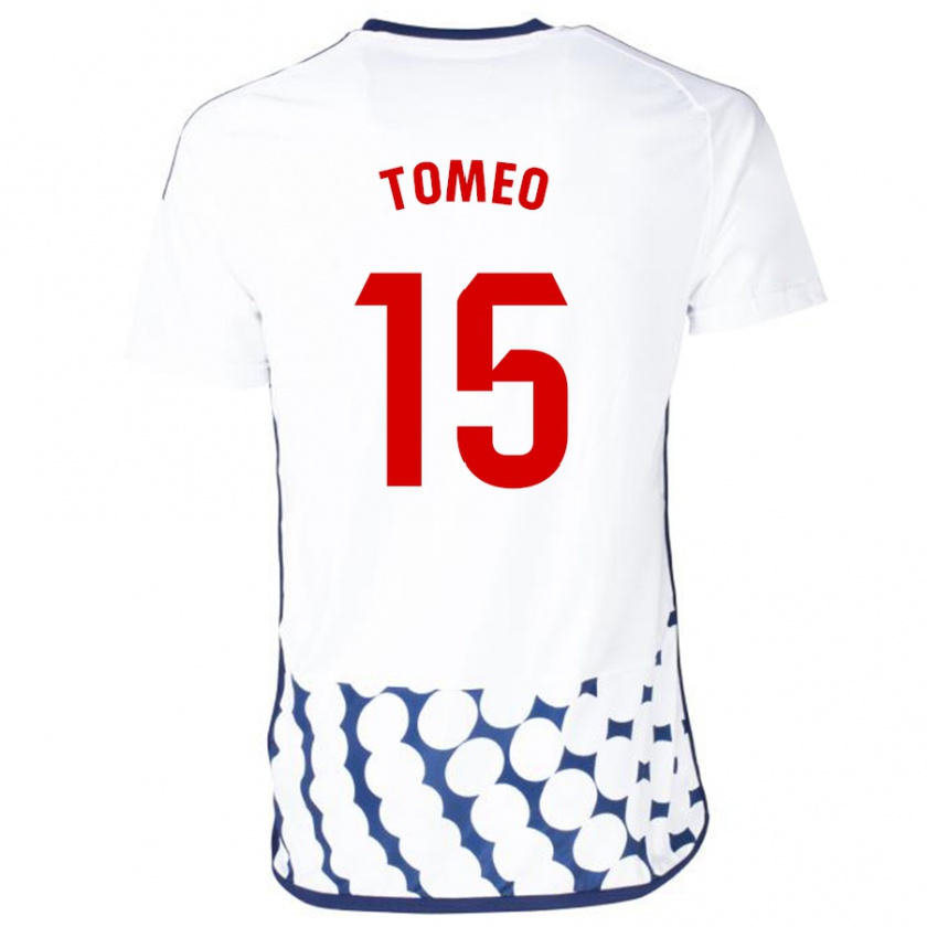 Kandiny Hombre Camiseta Pablo Tomeo #15 Blanco 2ª Equipación 2023/24 La Camisa Chile