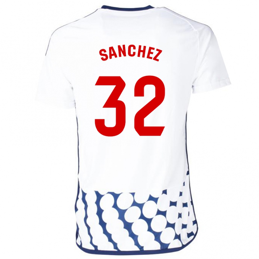Kandiny Hombre Camiseta Rubén Sánchez #32 Blanco 2ª Equipación 2023/24 La Camisa Chile