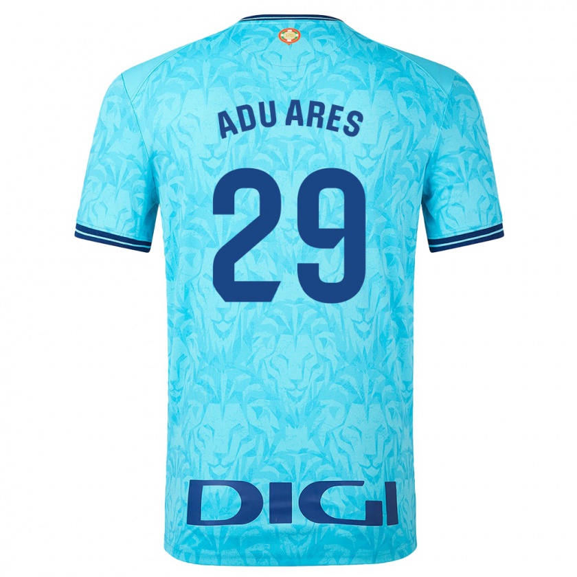 Kandiny Hombre Camiseta Adu Ares #29 Cielo Azul 2ª Equipación 2023/24 La Camisa Chile