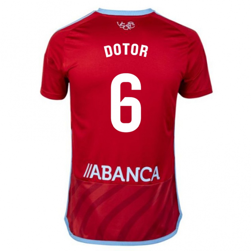 Kandiny Hombre Camiseta Carlos Dotor #6 Rojo 2ª Equipación 2023/24 La Camisa Chile