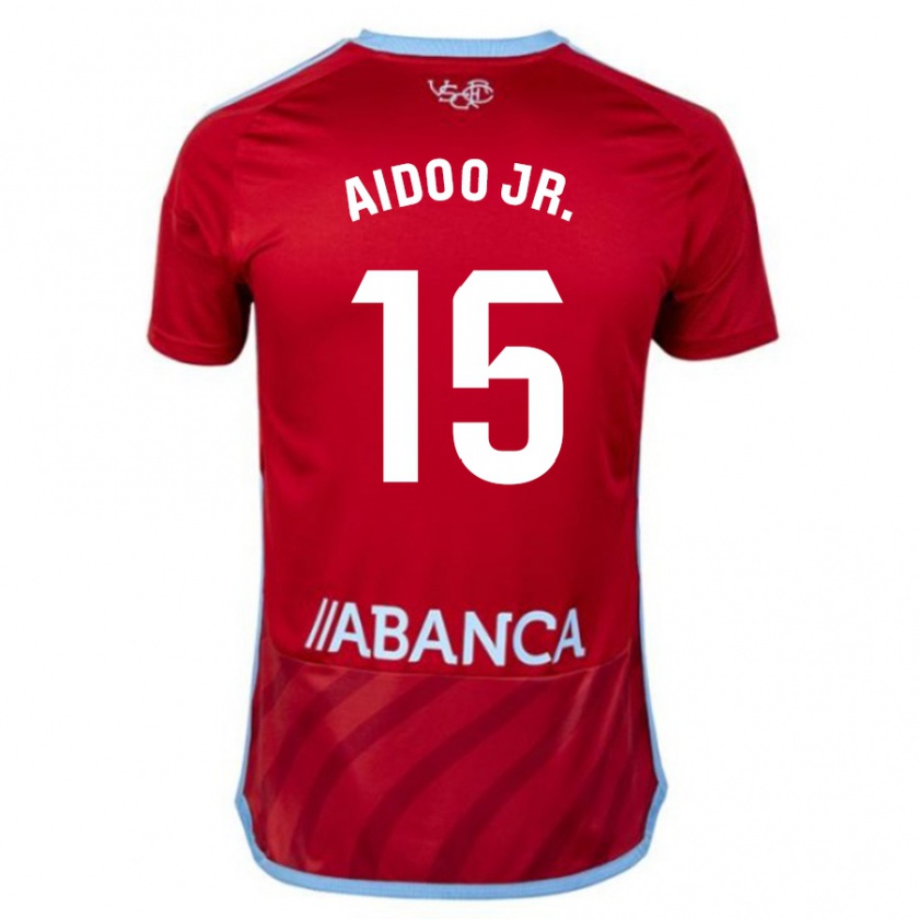 Kandiny Hombre Camiseta Joseph Aidoo #15 Rojo 2ª Equipación 2023/24 La Camisa Chile