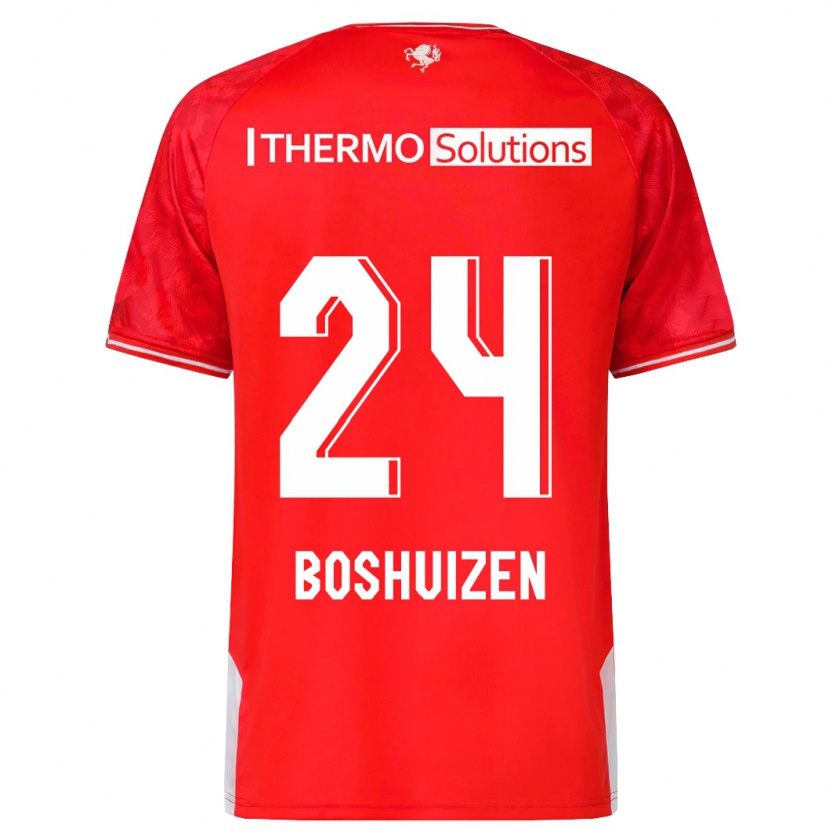 Kandiny Mujer Camiseta Annouk Boshuizen #24 Rojo 1ª Equipación 2023/24 La Camisa Chile