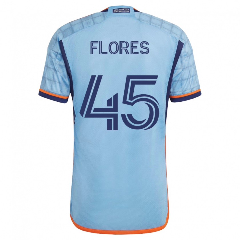 Kandiny Mujer Camiseta Brian Flores #45 Azul 1ª Equipación 2023/24 La Camisa Chile